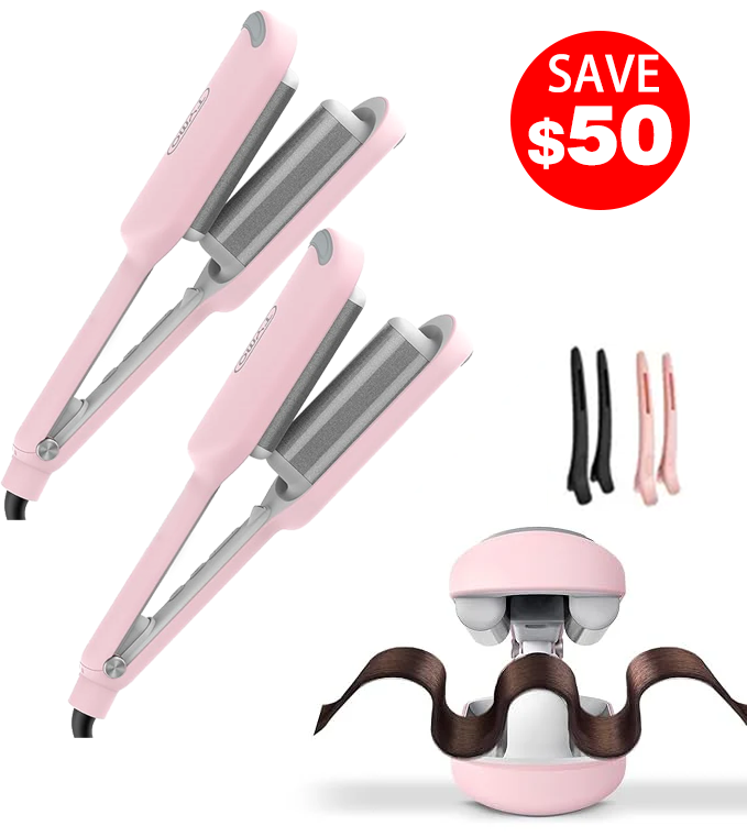 QIAWI™⭐⭐Final 4 Hours: 64% OFF COMPACT Hair Waver Crimper