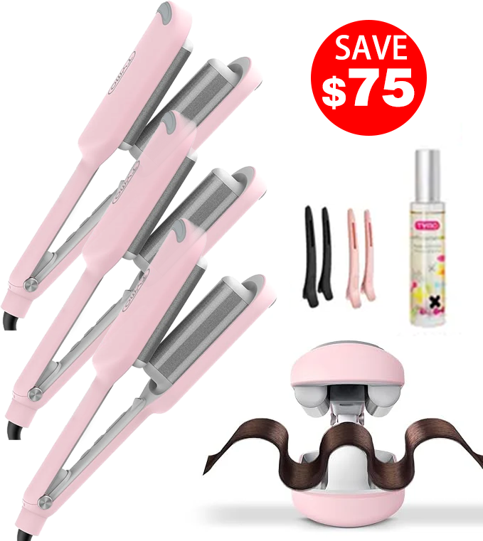 QIAWI™⭐⭐Final 4 Hours: 64% OFF COMPACT Hair Waver Crimper