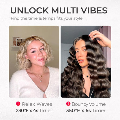 QIAWI™⭐⭐Final 4 Hours: 64% OFF COMPACT Hair Waver Crimper