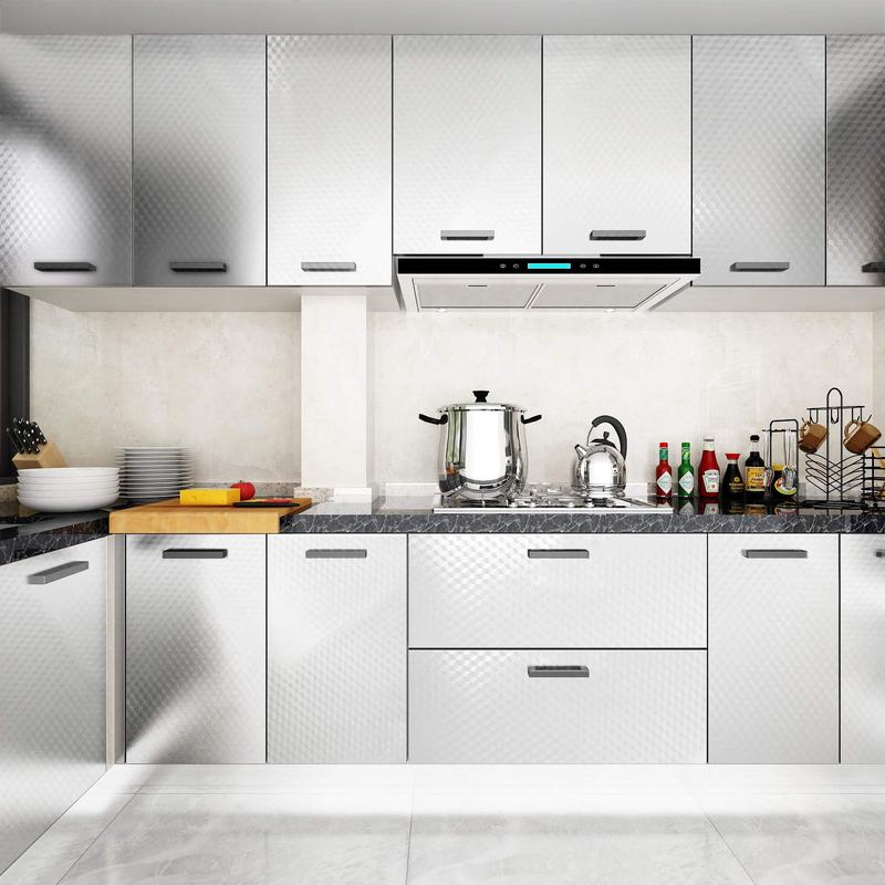 🔥Peel & Stick Aluminum Foil Wallpaper, Waterproof Oil Proof Contact Paper for Kitchen