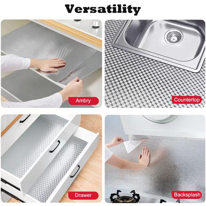 🔥Peel & Stick Aluminum Foil Wallpaper, Waterproof Oil Proof Contact Paper for Kitchen