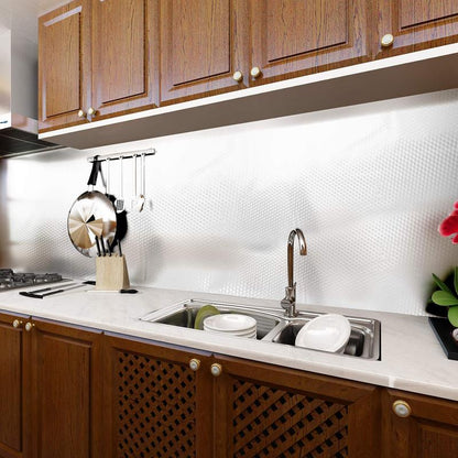 🔥Peel & Stick Aluminum Foil Wallpaper, Waterproof Oil Proof Contact Paper for Kitchen